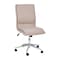 Flash Furniture Taupe Mid-Back Armless LeatherSoft Office Chair GO-21111-TAUPE-GG - alternate 2